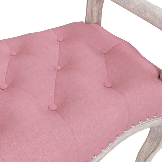Bankje 110x45x60 cm fluweel roze MeubelReus
