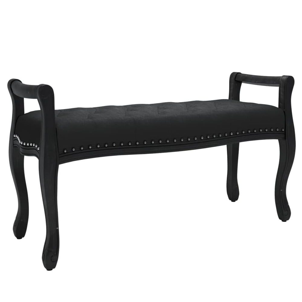 Bankje 110x45x60 cm fluweel zwart MeubelReus