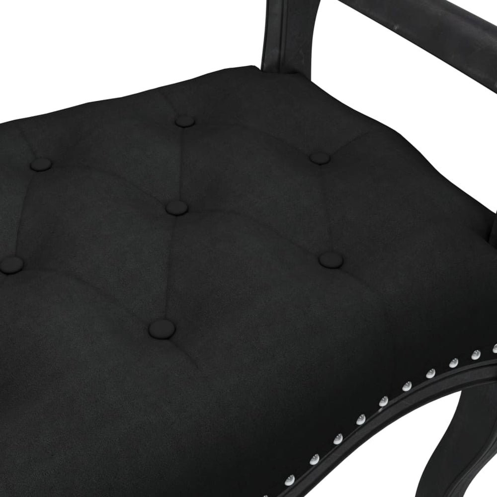 Bankje 110x45x60 cm fluweel zwart MeubelReus