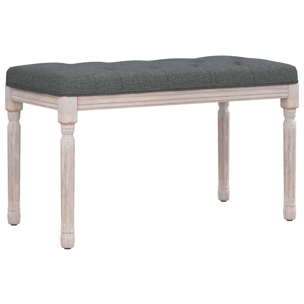 Bankje 80x40x49 cm stof donkergrijs MeubelReus
