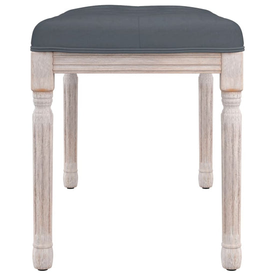 Bankje 80x40x49 cm fluweel donkergrijs MeubelReus