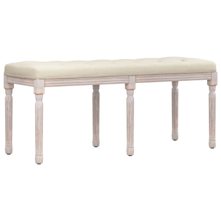 Bankje 110x40x49 cm linnen beige MeubelReus