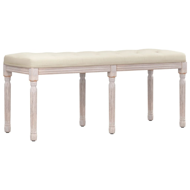 Bankje 110x40x49 cm linnen beige MeubelReus