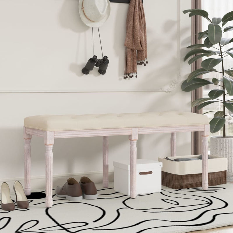 Bankje 110x40x49 cm linnen beige MeubelReus