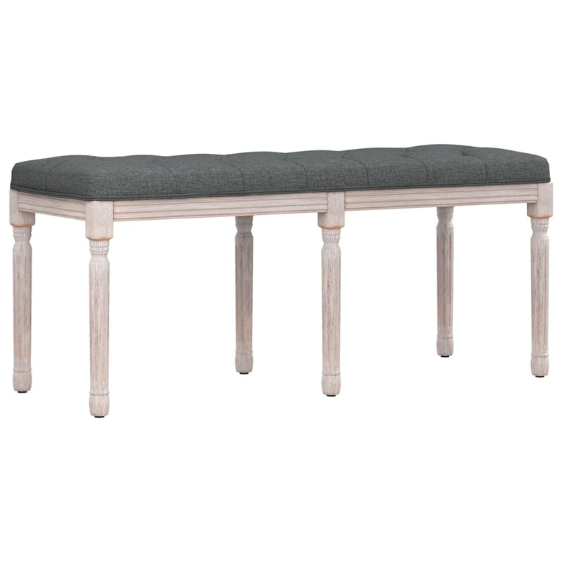 Bankje 110x40x49 cm stof donkergrijs MeubelReus