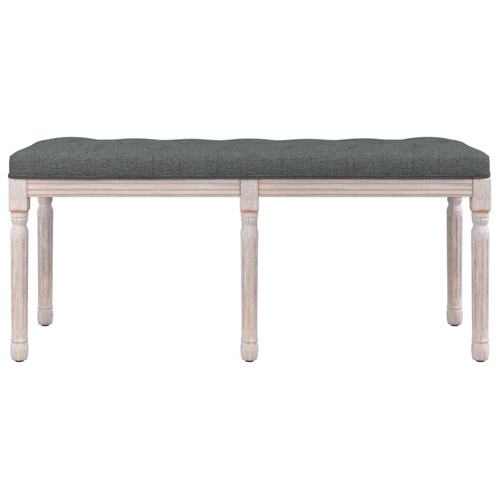 Bankje 110x40x49 cm stof donkergrijs MeubelReus