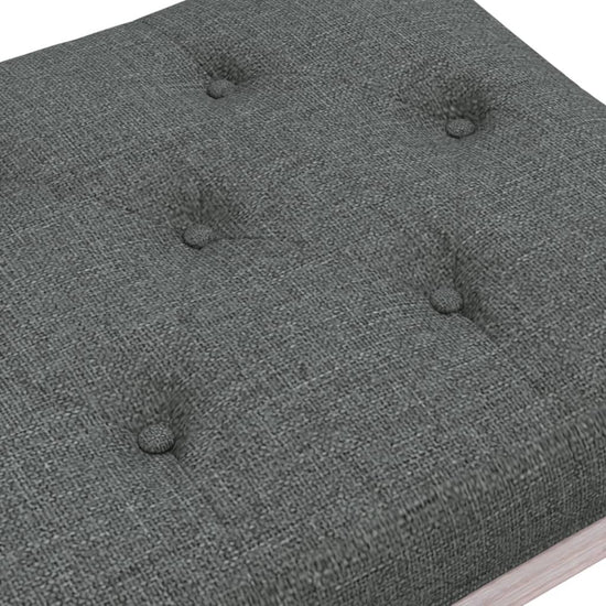 Bankje 110x40x49 cm stof donkergrijs MeubelReus
