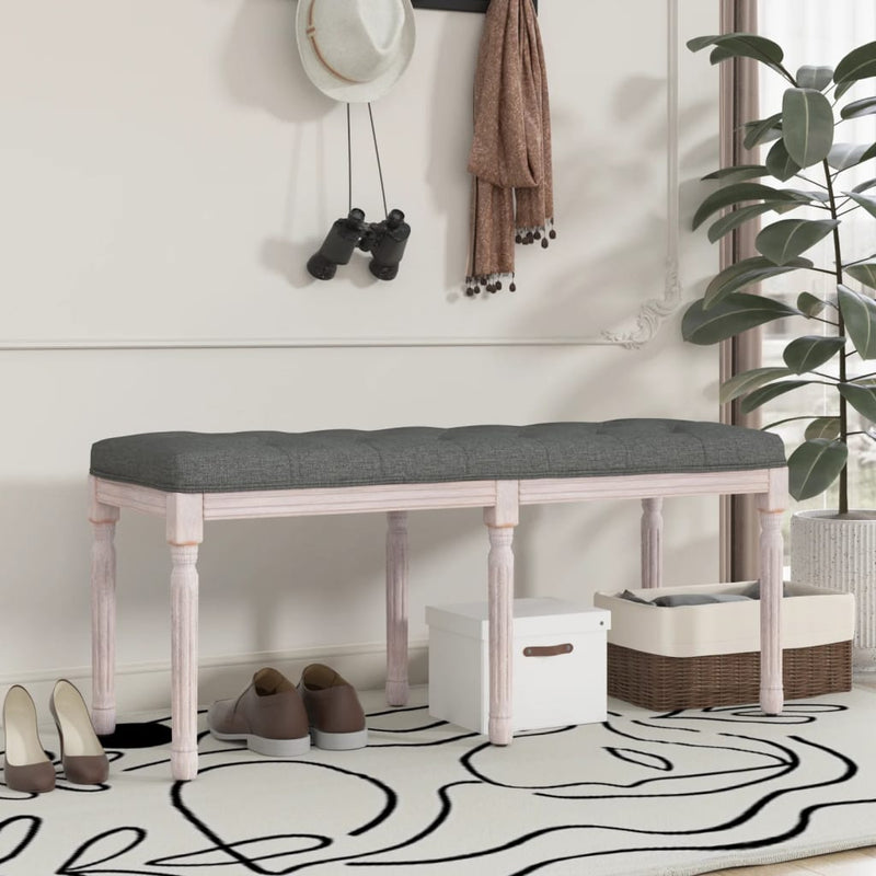Bankje 110x40x49 cm stof donkergrijs MeubelReus