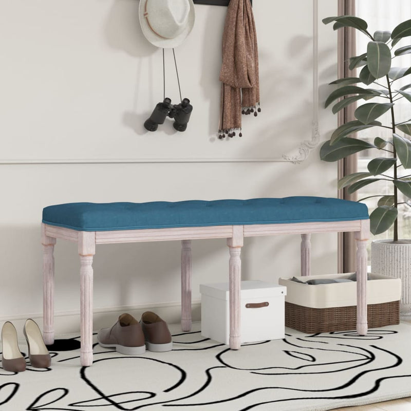 Bankje 110x40x49 cm fluweel blauw MeubelReus