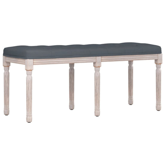 Bankje 110x40x49 cm fluweel donkergrijs MeubelReus