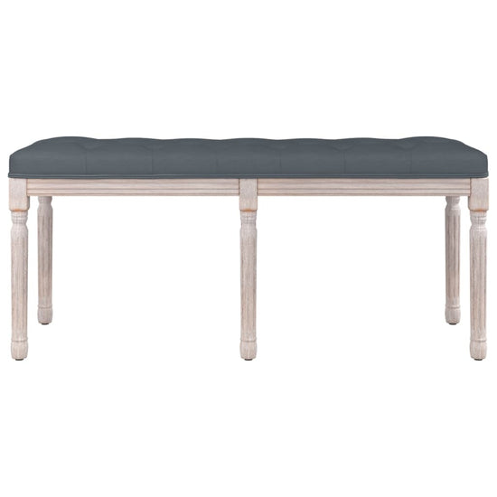 Bankje 110x40x49 cm fluweel donkergrijs MeubelReus