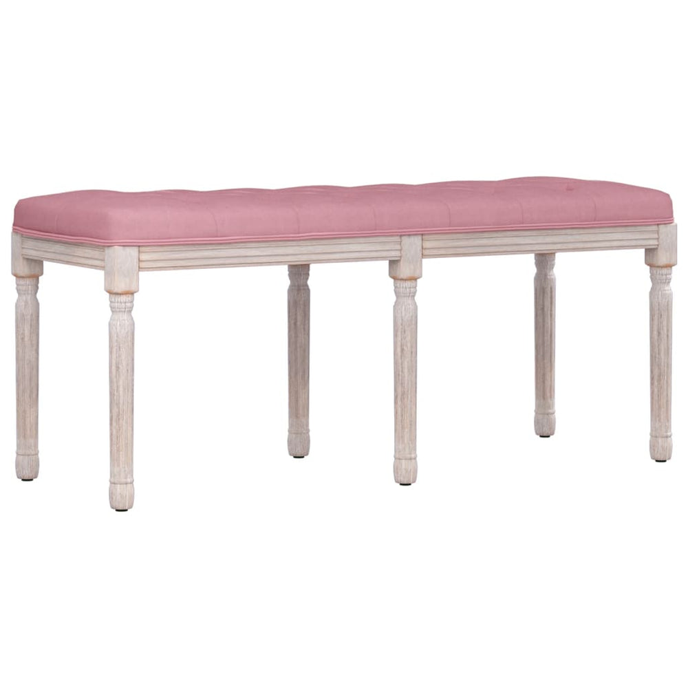 Bankje 110x40x49 cm fluweel roze MeubelReus