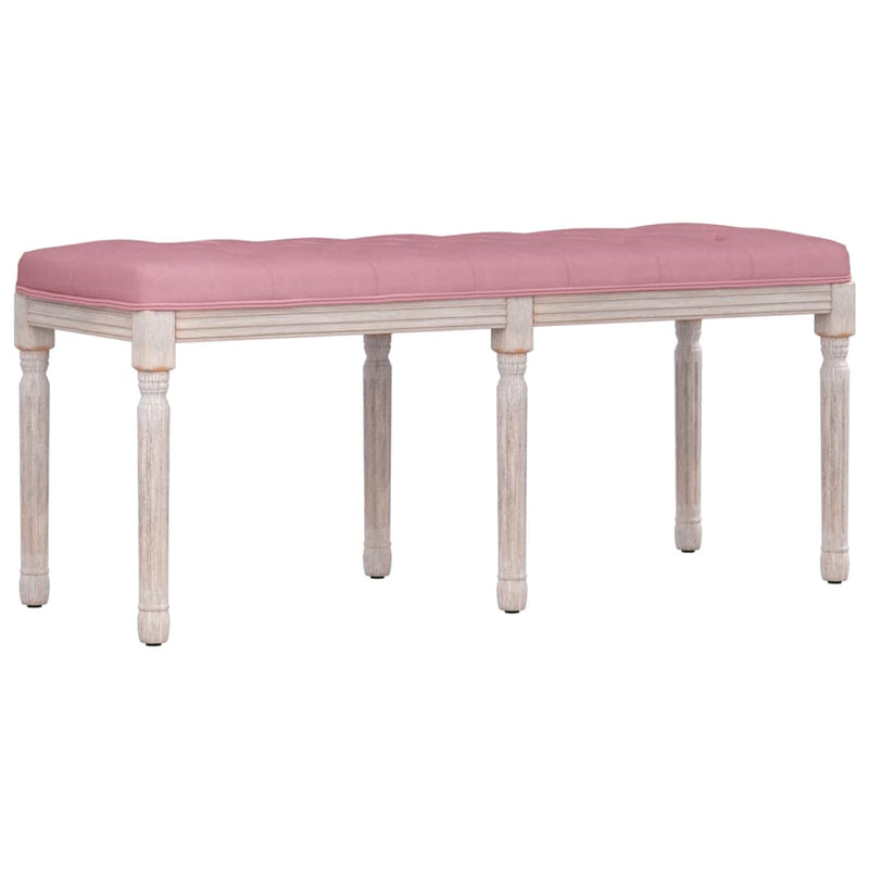 Bankje 110x40x49 cm fluweel roze MeubelReus