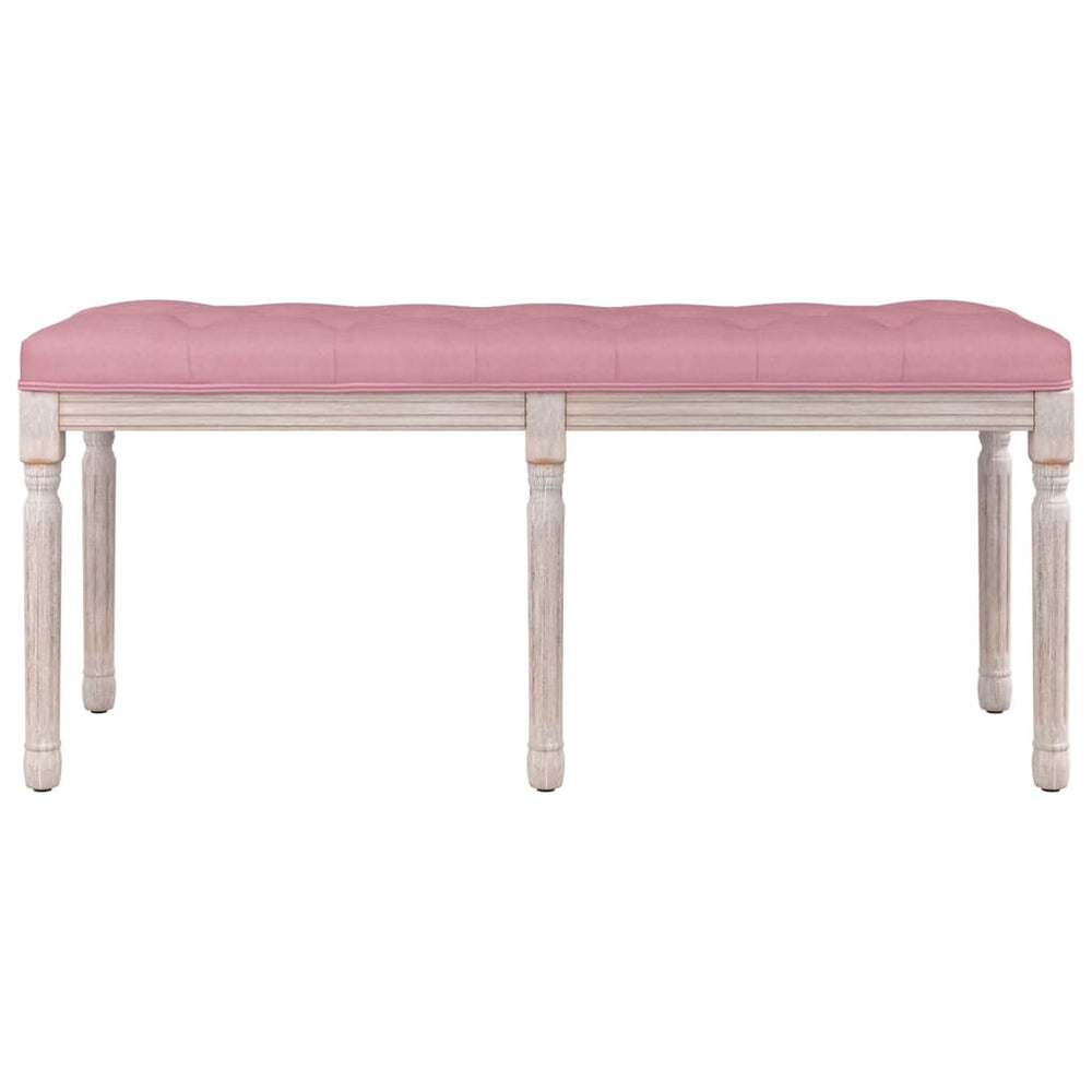 Bankje 110x40x49 cm fluweel roze MeubelReus