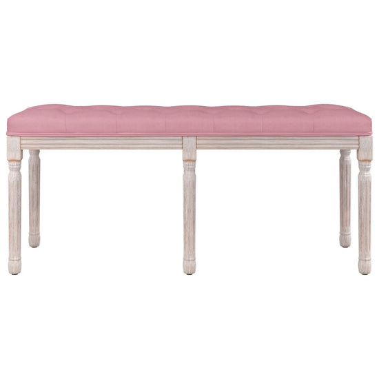 Bankje 110x40x49 cm fluweel roze MeubelReus