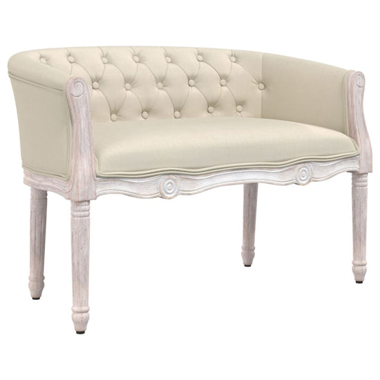 Bankje 98x56x69 cm linnen beige MeubelReus