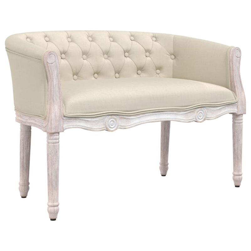 Bankje 98x56x69 cm linnen beige MeubelReus