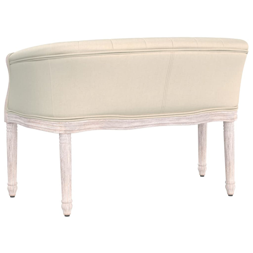 Bankje 98x56x69 cm linnen beige MeubelReus