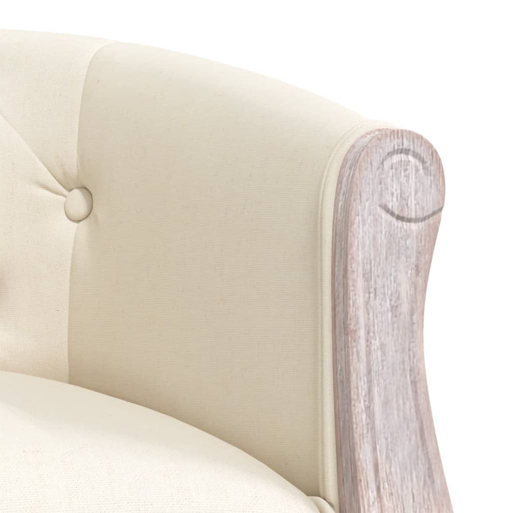 Bankje 98x56x69 cm linnen beige MeubelReus