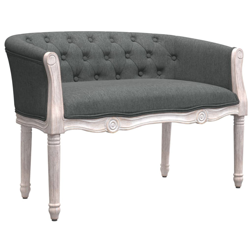 Bankje 98x56x69 cm stof donkergrijs MeubelReus