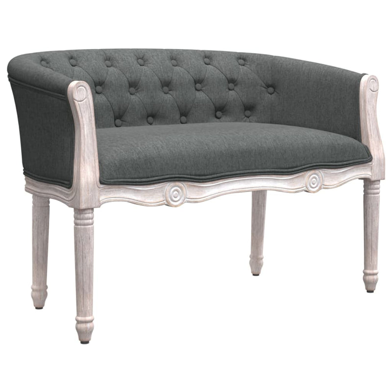 Bankje 98x56x69 cm stof donkergrijs MeubelReus