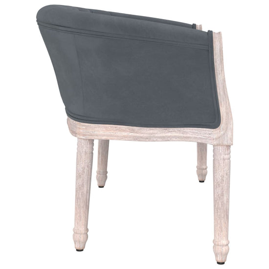 Bankje 98x56x69 cm fluweel donkergrijs MeubelReus