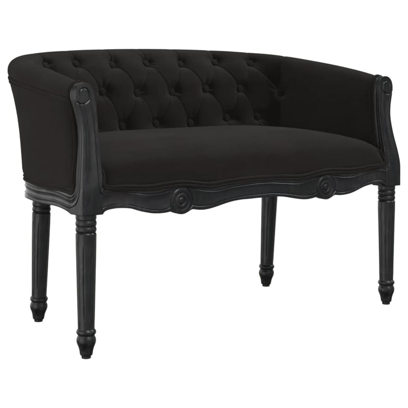 Bankje 98x56x69 cm fluweel zwart MeubelReus