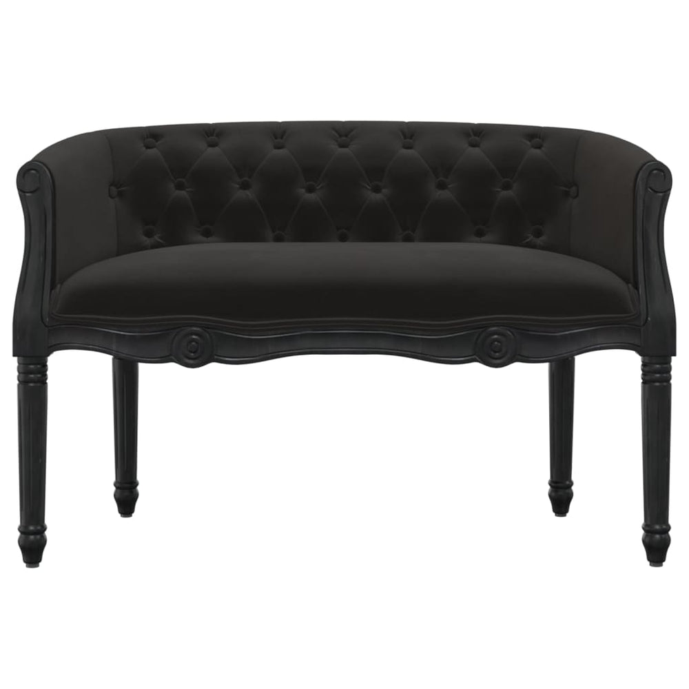 Bankje 98x56x69 cm fluweel zwart MeubelReus