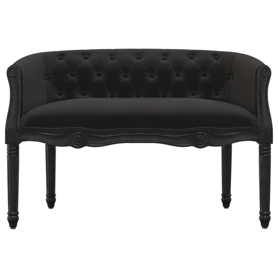 Bankje 98x56x69 cm fluweel zwart MeubelReus