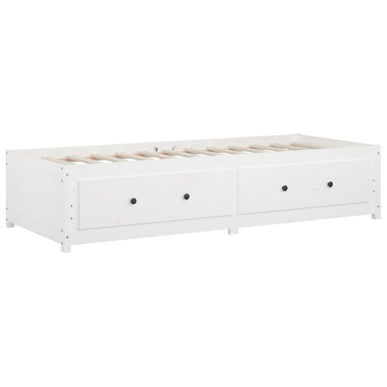 Slaapbank 90x200 cm massief grenenhout wit MeubelReus