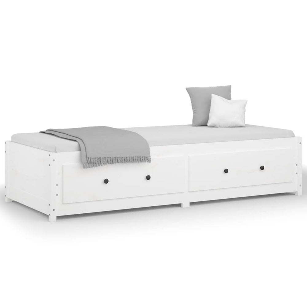 Slaapbank 90x190 cm massief grenenhout wit 3FT Single MeubelReus