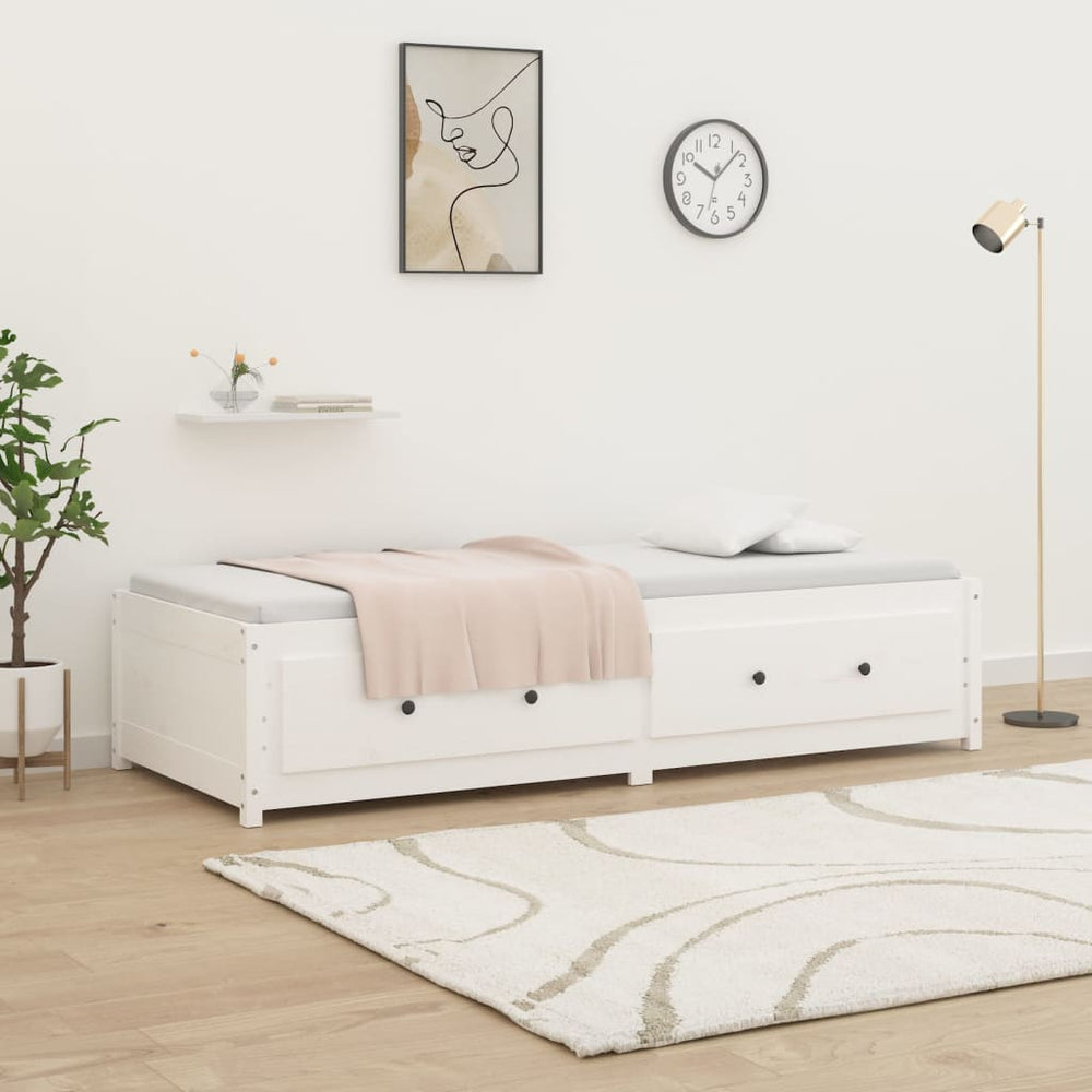 Slaapbank 90x190 cm massief grenenhout wit 3FT Single MeubelReus