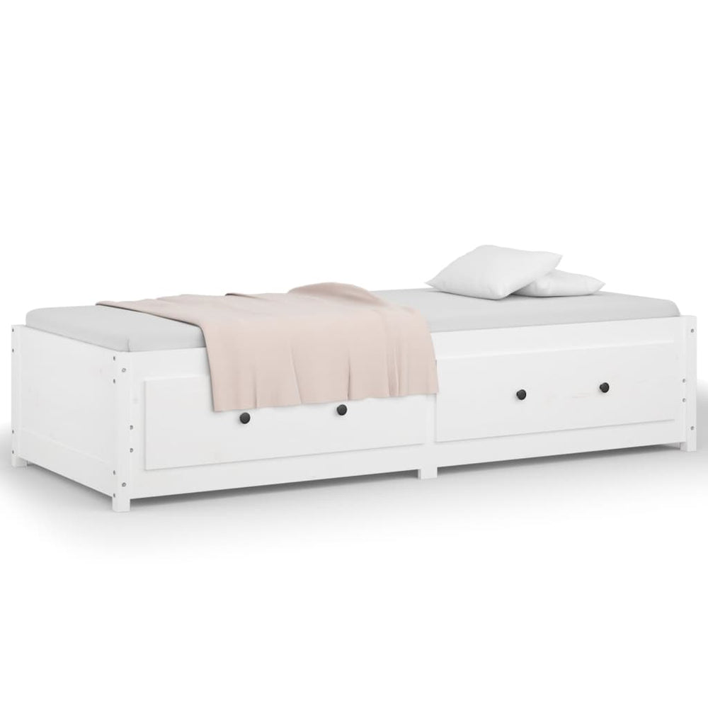 Slaapbank 90x190 cm massief grenenhout wit 3FT Single MeubelReus