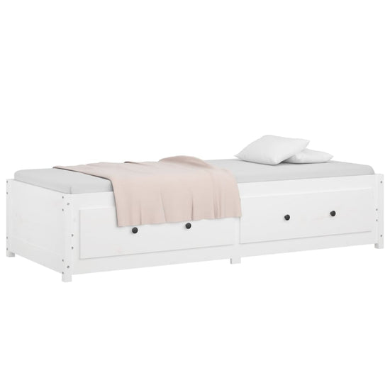 Slaapbank 90x190 cm massief grenenhout wit 3FT Single MeubelReus