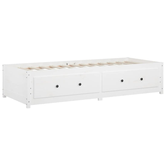 Slaapbank 90x190 cm massief grenenhout wit 3FT Single MeubelReus
