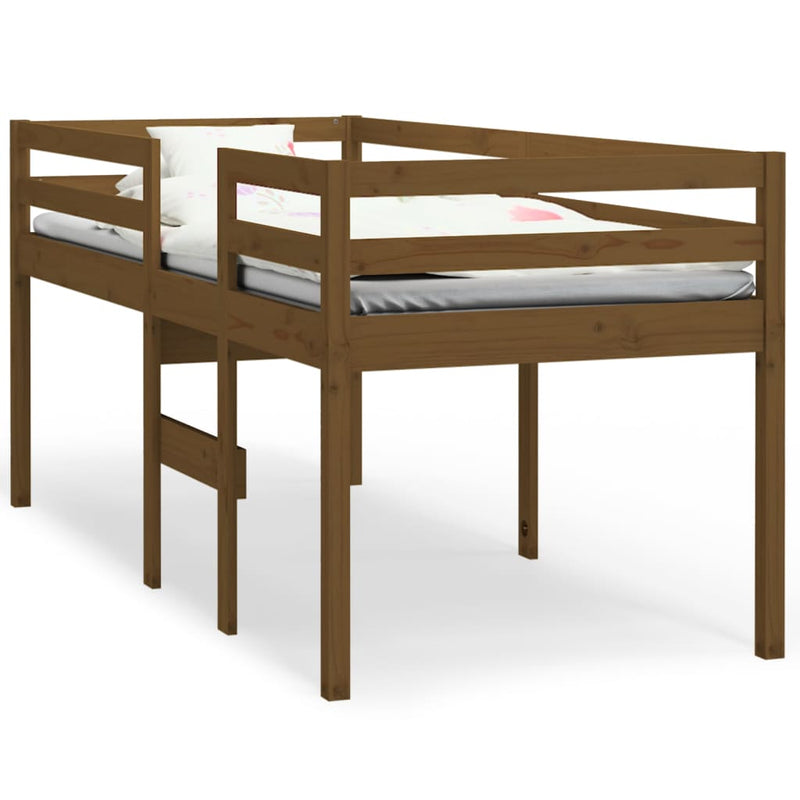 Hoogslaper massief grenenhout honingbruin 90x190 cm MeubelReus