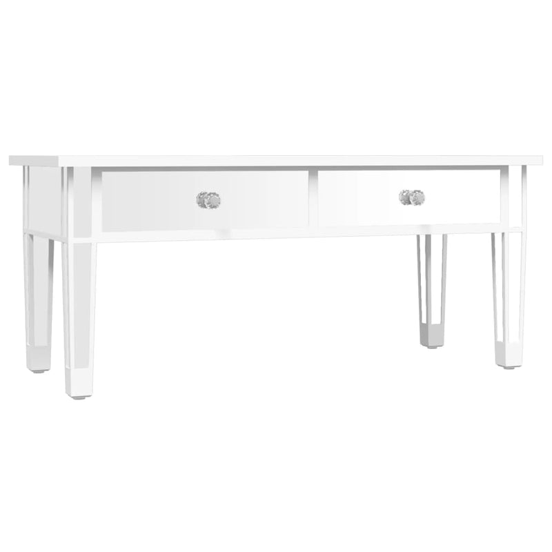 Salontafel gespiegeld 106x45x45 cm bewerkt hout en glas MeubelReus