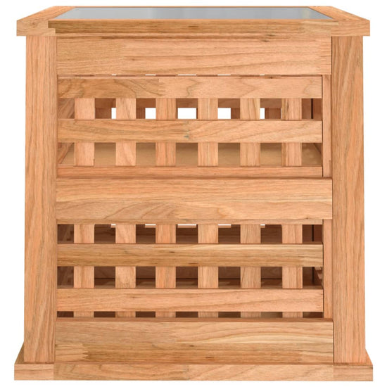 Nachtkastjes 2 st 34x34x34 cm massief walnotenhout MeubelReus