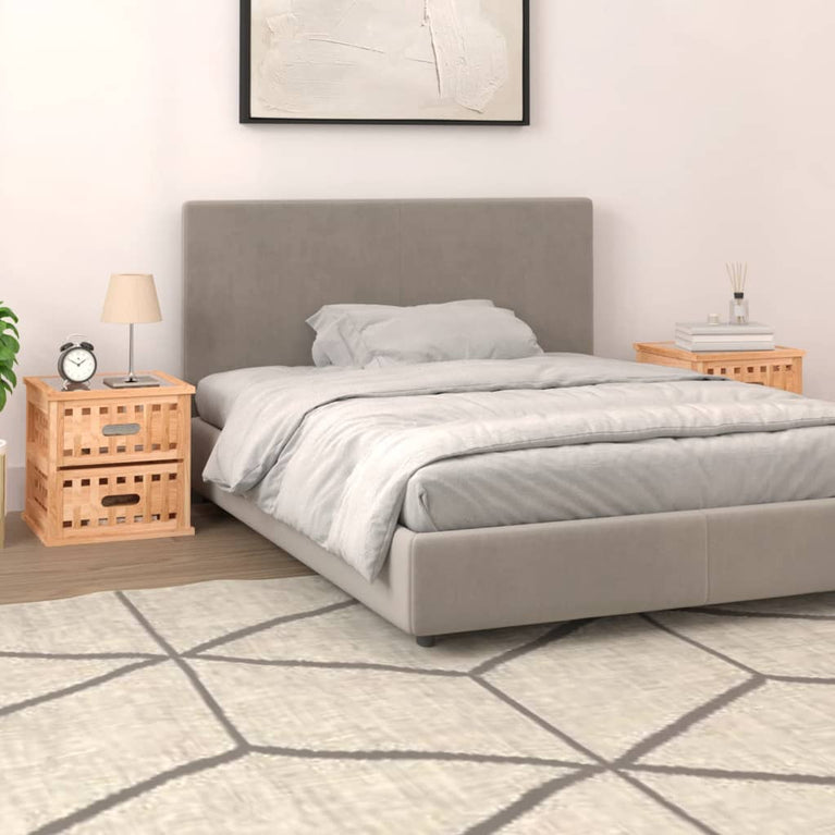 Nachtkastjes 2 st 34x34x34 cm massief walnotenhout MeubelReus