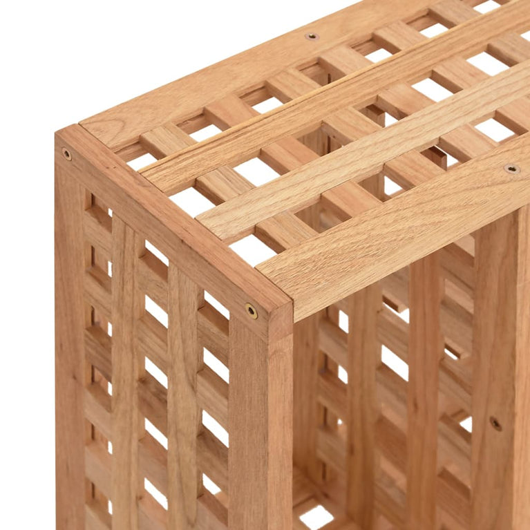 Wandschap 49x15x49 cm massief walnotenhout MeubelReus