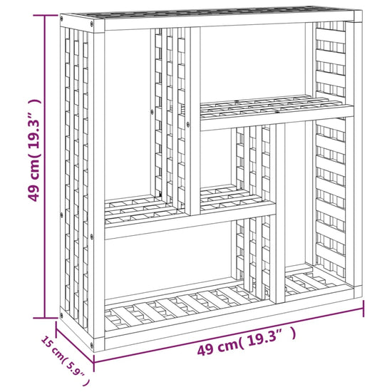 Wandschap 49x15x49 cm massief walnotenhout MeubelReus
