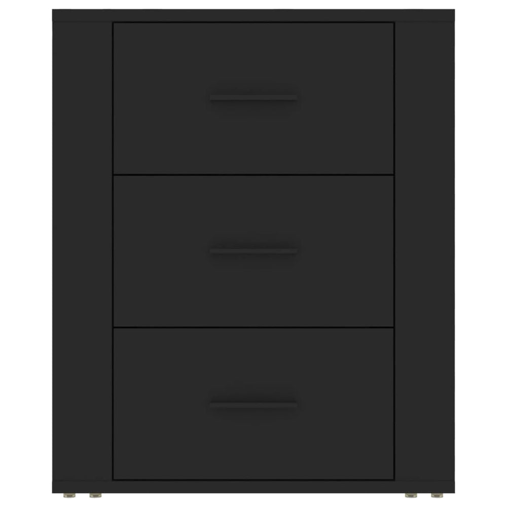 Nachtkastje 50x36x60 cm bewerkt hout zwart MeubelReus