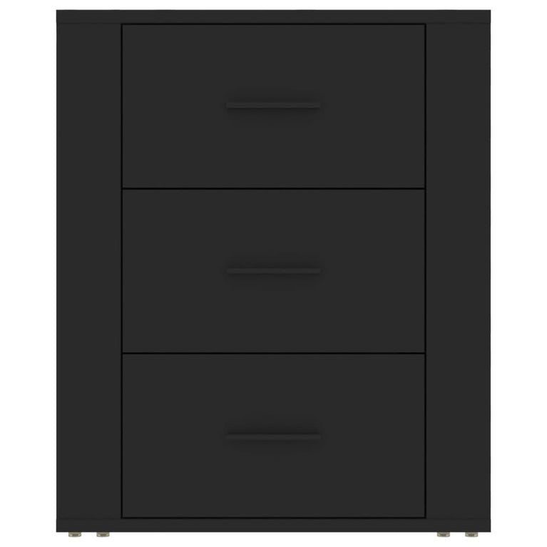 Nachtkastje 50x36x60 cm bewerkt hout zwart MeubelReus