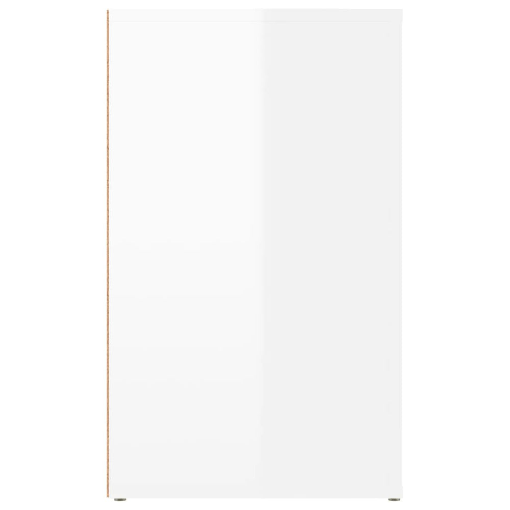 Nachtkastje 50x36x60 cm bewerkt hout hoogglans wit MeubelReus
