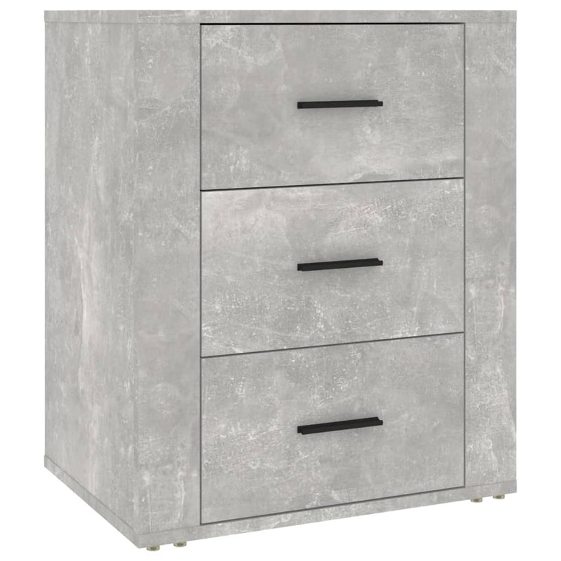 Nachtkastje 50x36x60 cm bewerkt hout betongrijs MeubelReus