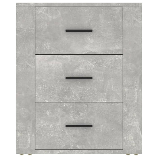 Nachtkastje 50x36x60 cm bewerkt hout betongrijs MeubelReus