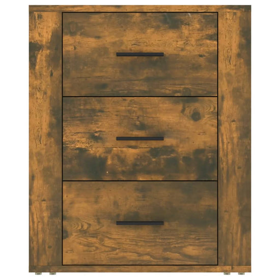 Nachtkastje 50x36x60 cm bewerkt hout gerookt eikenkleurig MeubelReus