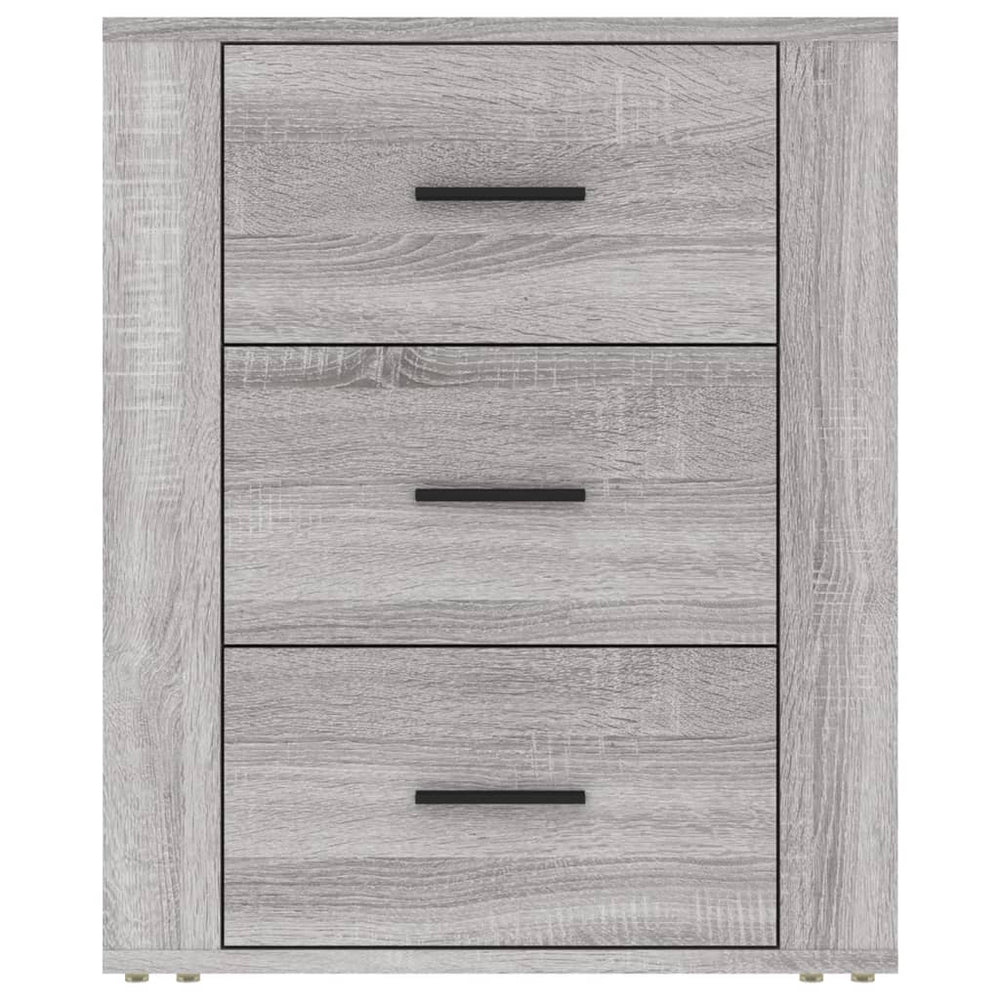 Nachtkastje 50x36x60 cm bewerkt hout grijs sonoma eikenkleurig MeubelReus