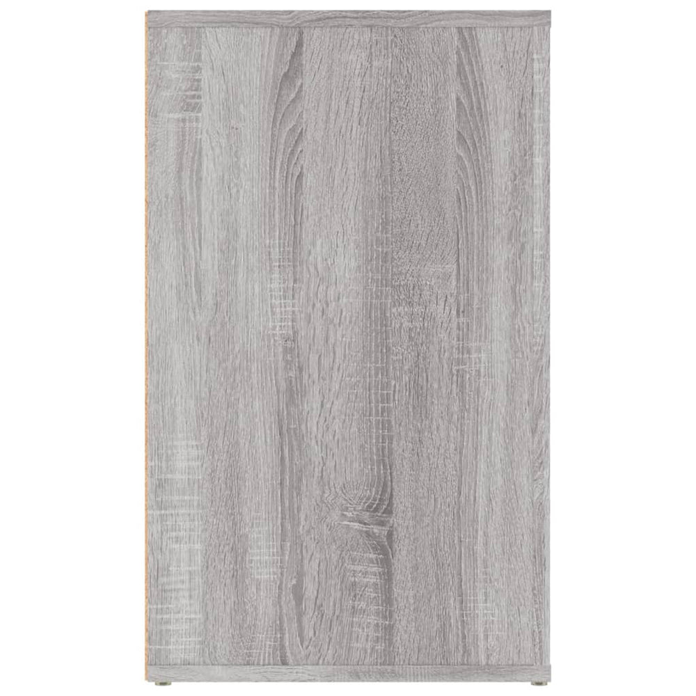 Nachtkastje 50x36x60 cm bewerkt hout grijs sonoma eikenkleurig MeubelReus