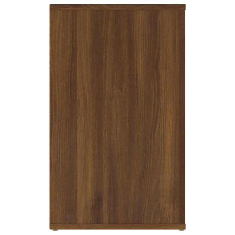Nachtkastje 50x36x60 cm bewerkt hout bruin eikenkleur MeubelReus